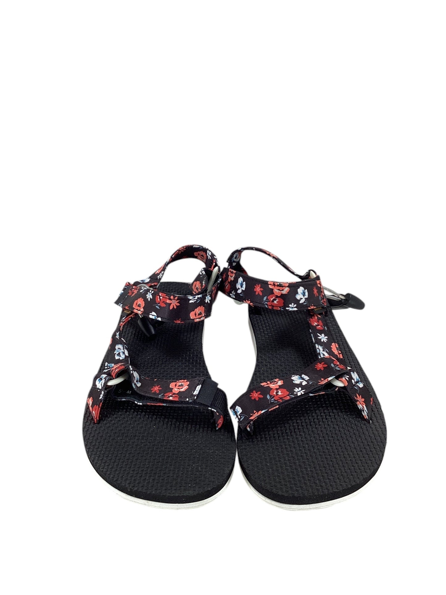 Sandals Flats By Teva In Floral Print, Size: 10