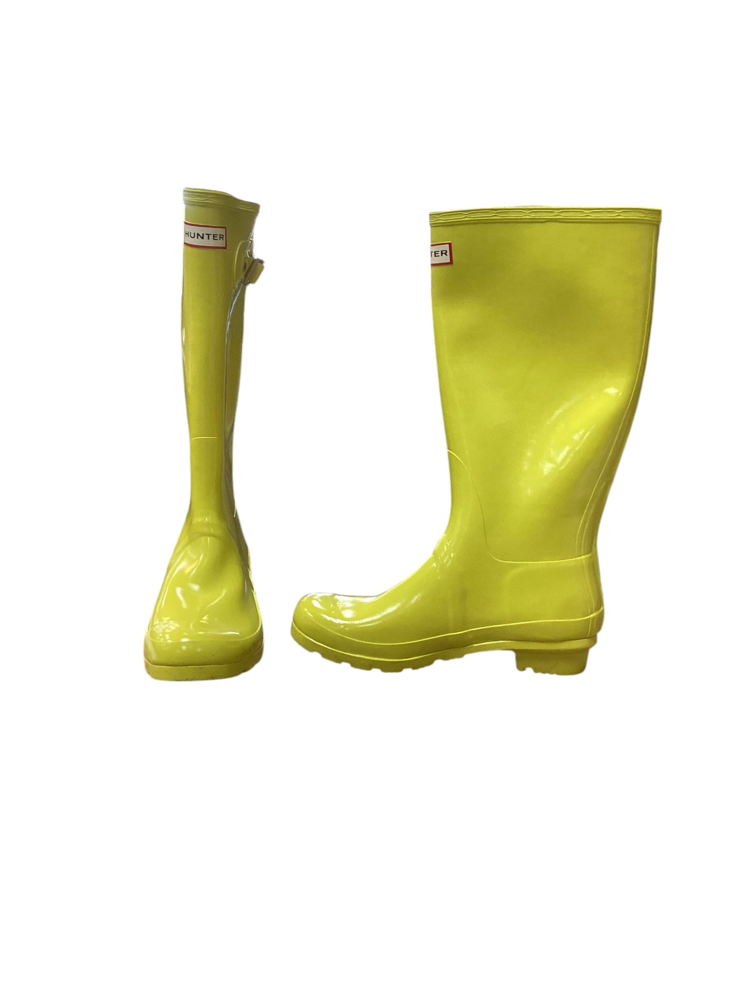 Boots Rain By Hunter In Yellow, Size: 7