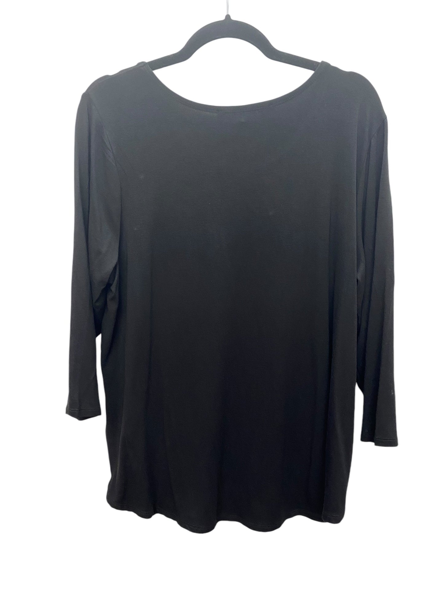 Top Long Sleeve Basic By Cupio In Black, Size: 1x