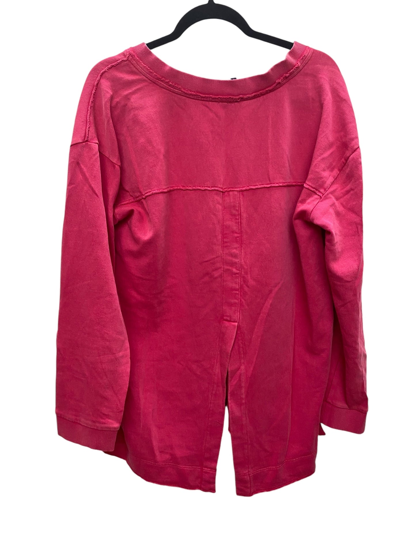 Top Long Sleeve By Pilcro In Pink, Size: Xl