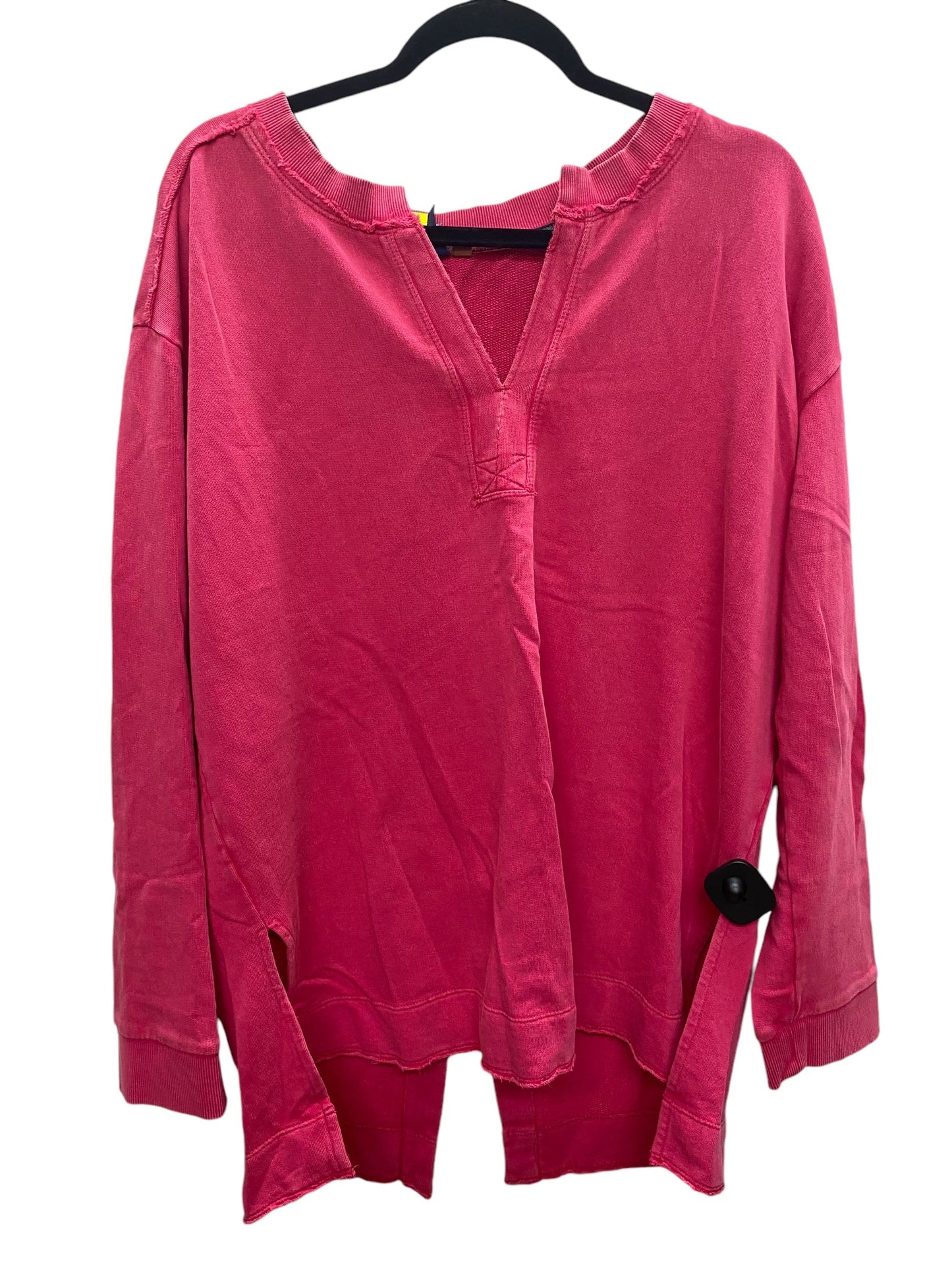 Top Long Sleeve By Pilcro In Pink, Size: Xl