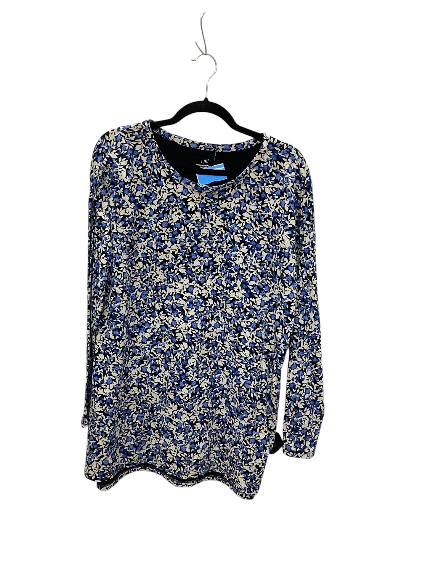 Top Long Sleeve Basic By J. Jill In Blue, Size: L