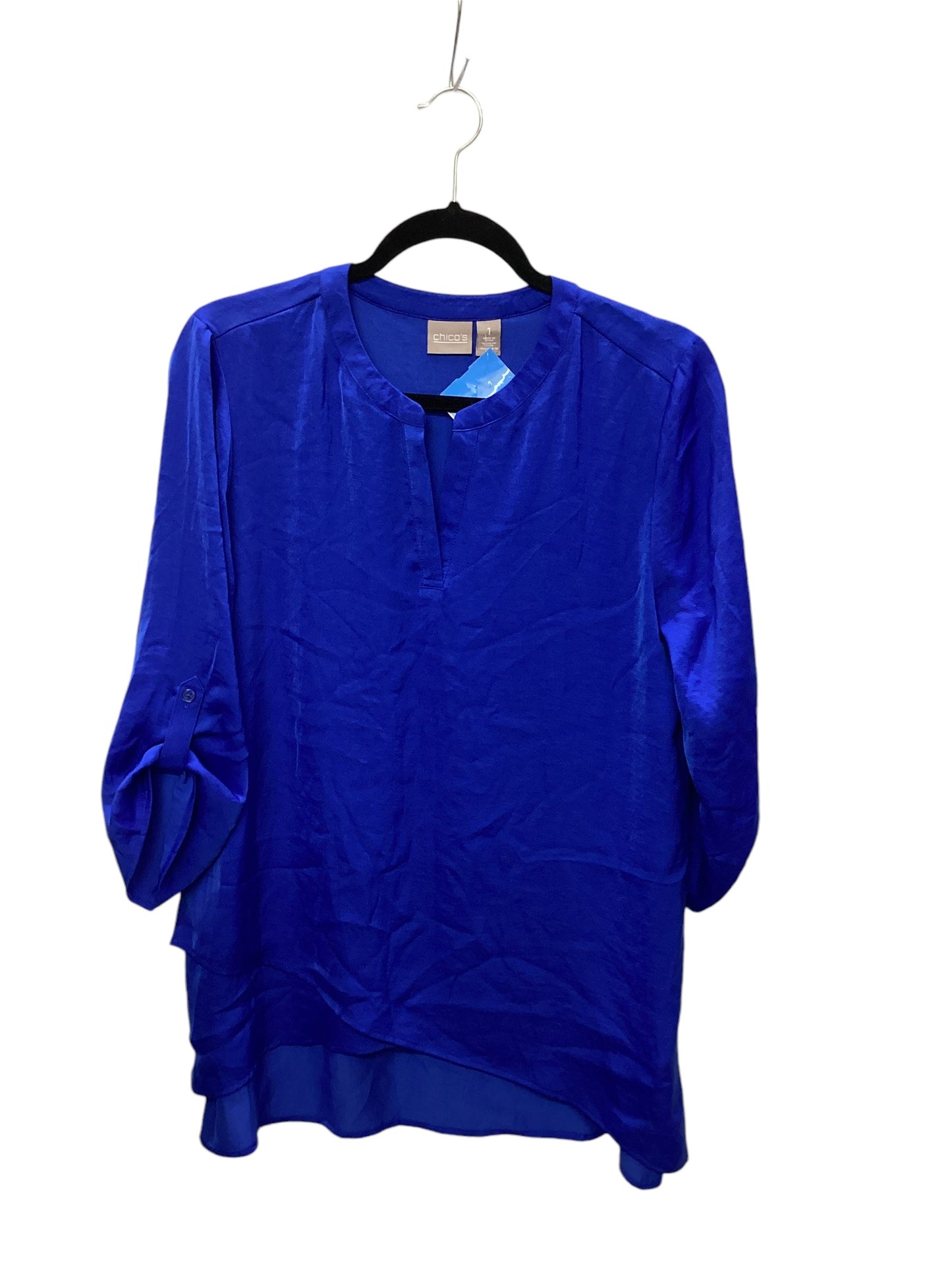 Top Long Sleeve By Chicos In Blue, Size: M