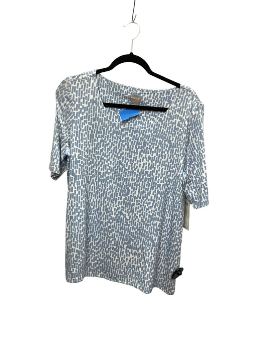 Top Short Sleeve By Chicos In Blue, Size: L