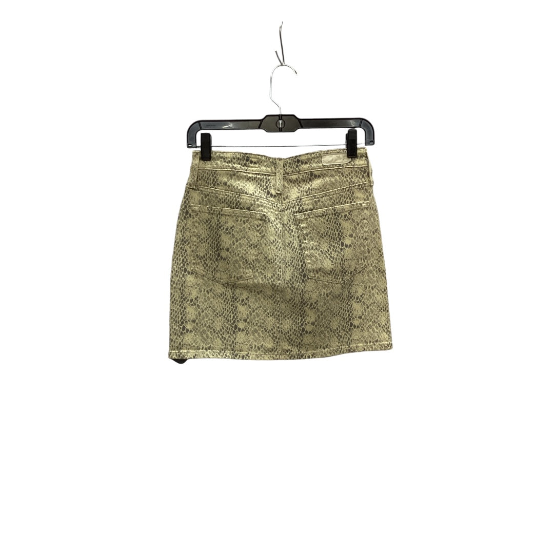 Skirt Mini & Short By Adriano Goldschmied In Snakeskin Print, Size: 2