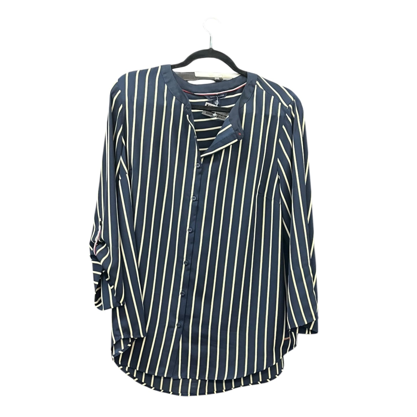 Top Long Sleeve By Tommy Hilfiger In Blue, Size: Xl