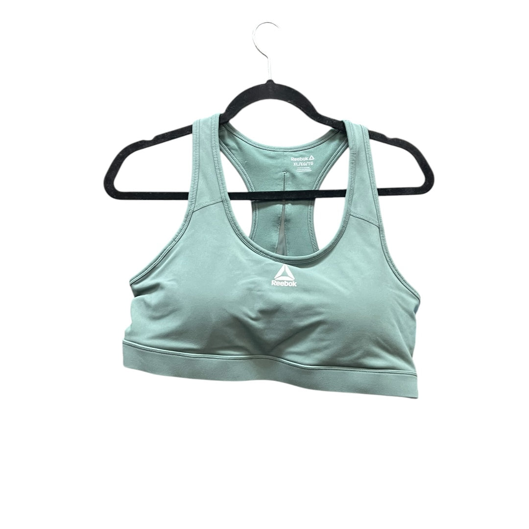 Athletic Bra By Reebok In Green, Size: Xl