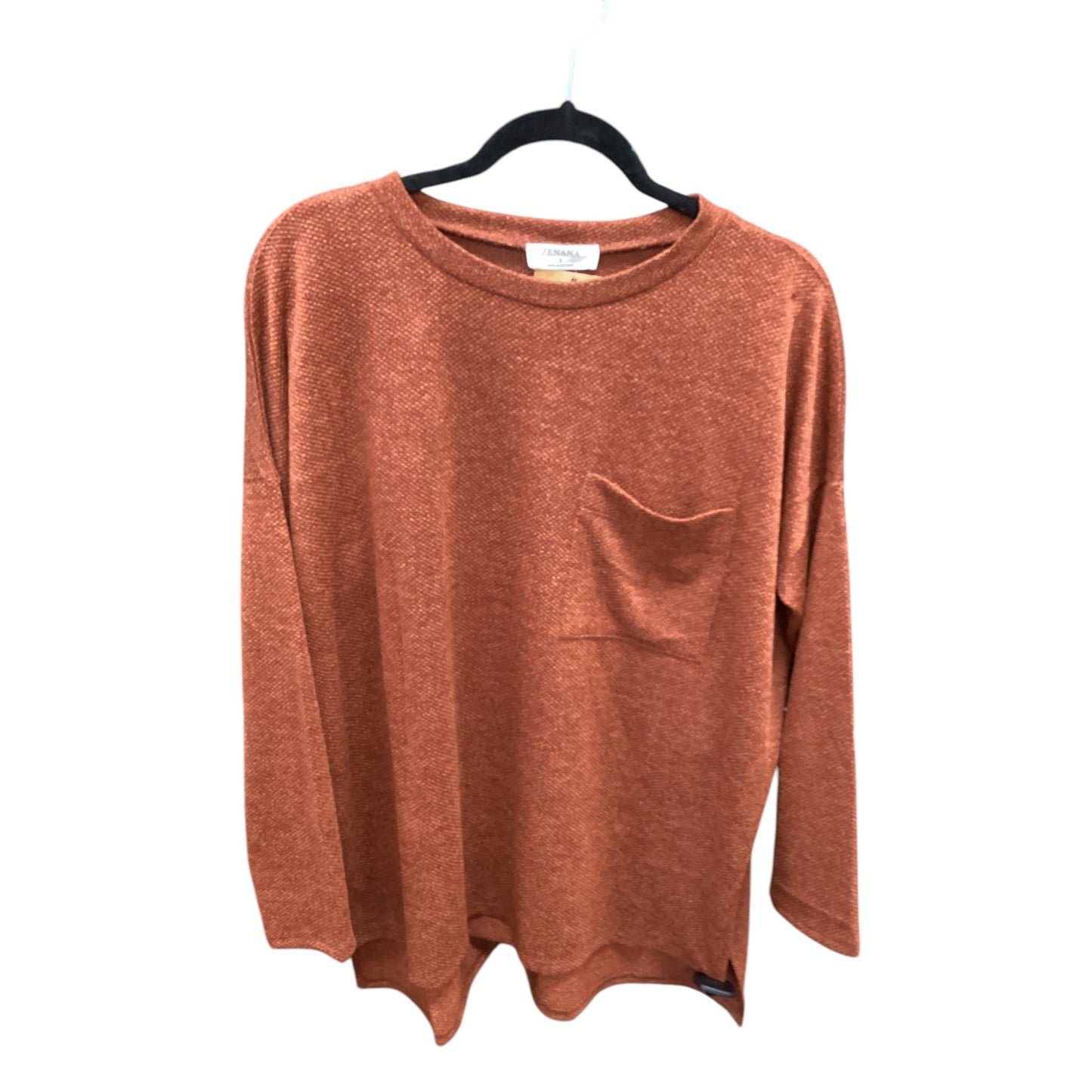 Top Long Sleeve By Zenana Outfitters In Orange, Size: S