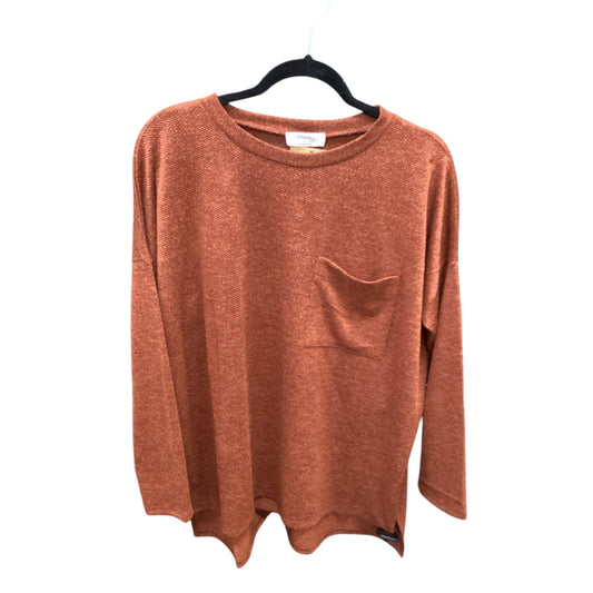 Top Long Sleeve By Zenana Outfitters In Orange, Size: S