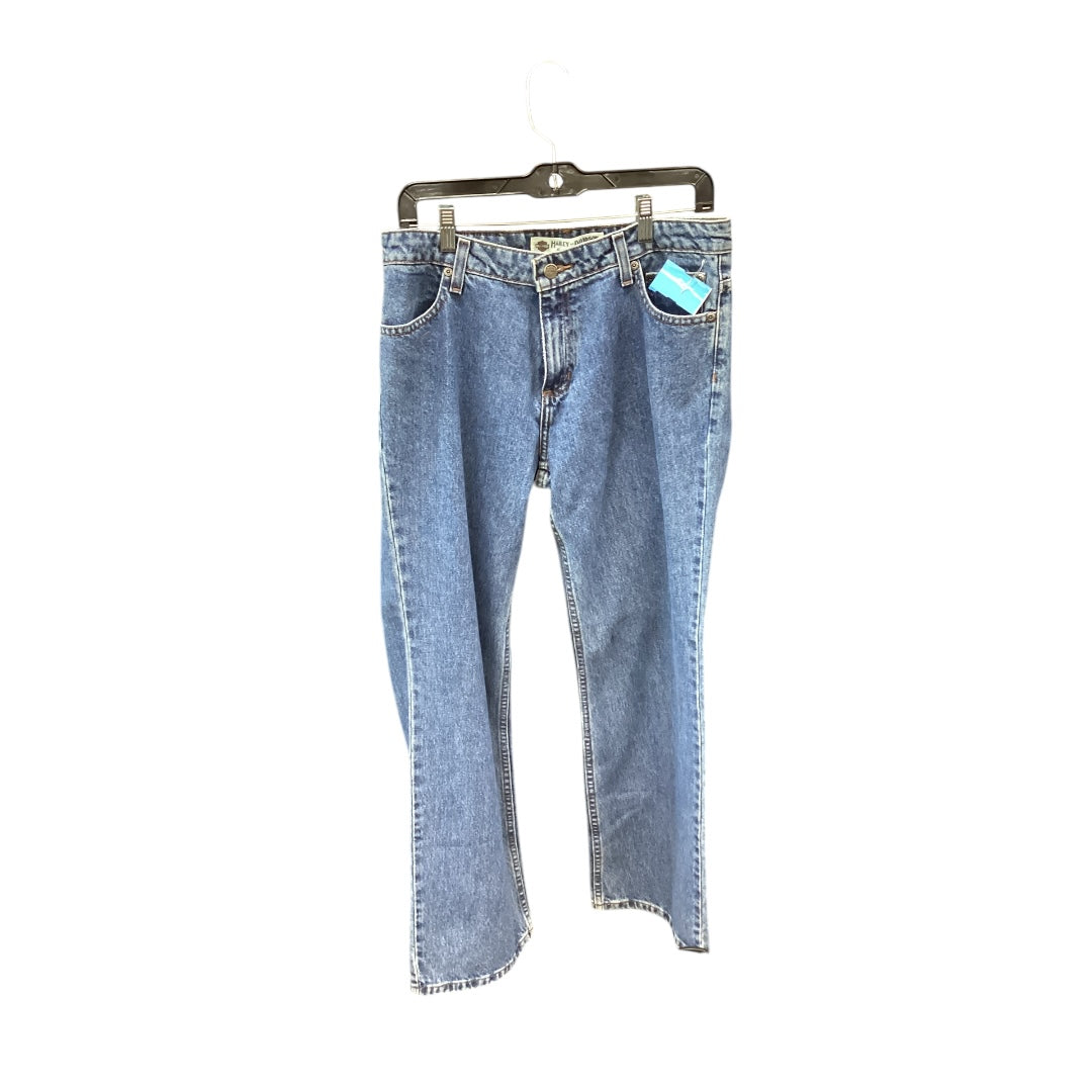 Jeans Boot Cut By Harley Davidson In Blue Denim, Size: 8