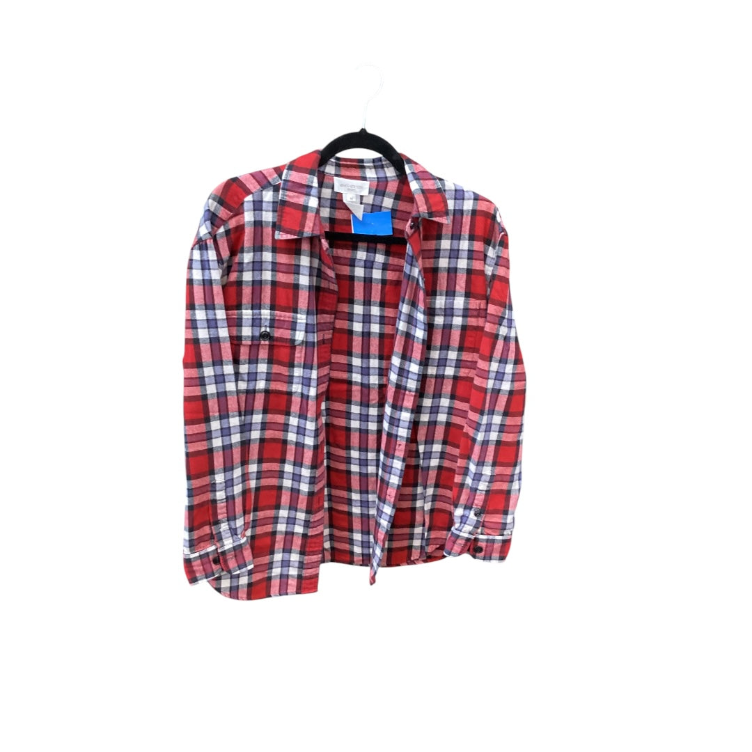 Top Long Sleeve By Jones New York In Red, Size: M