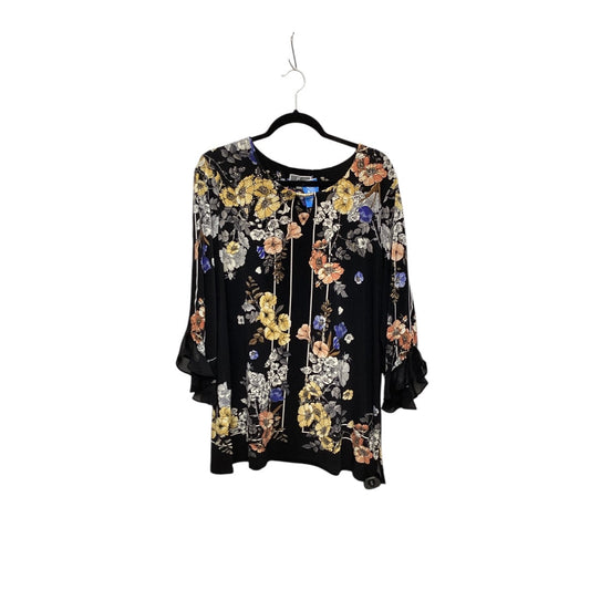 Top Long Sleeve By Jm Collections In Black, Size: 1x