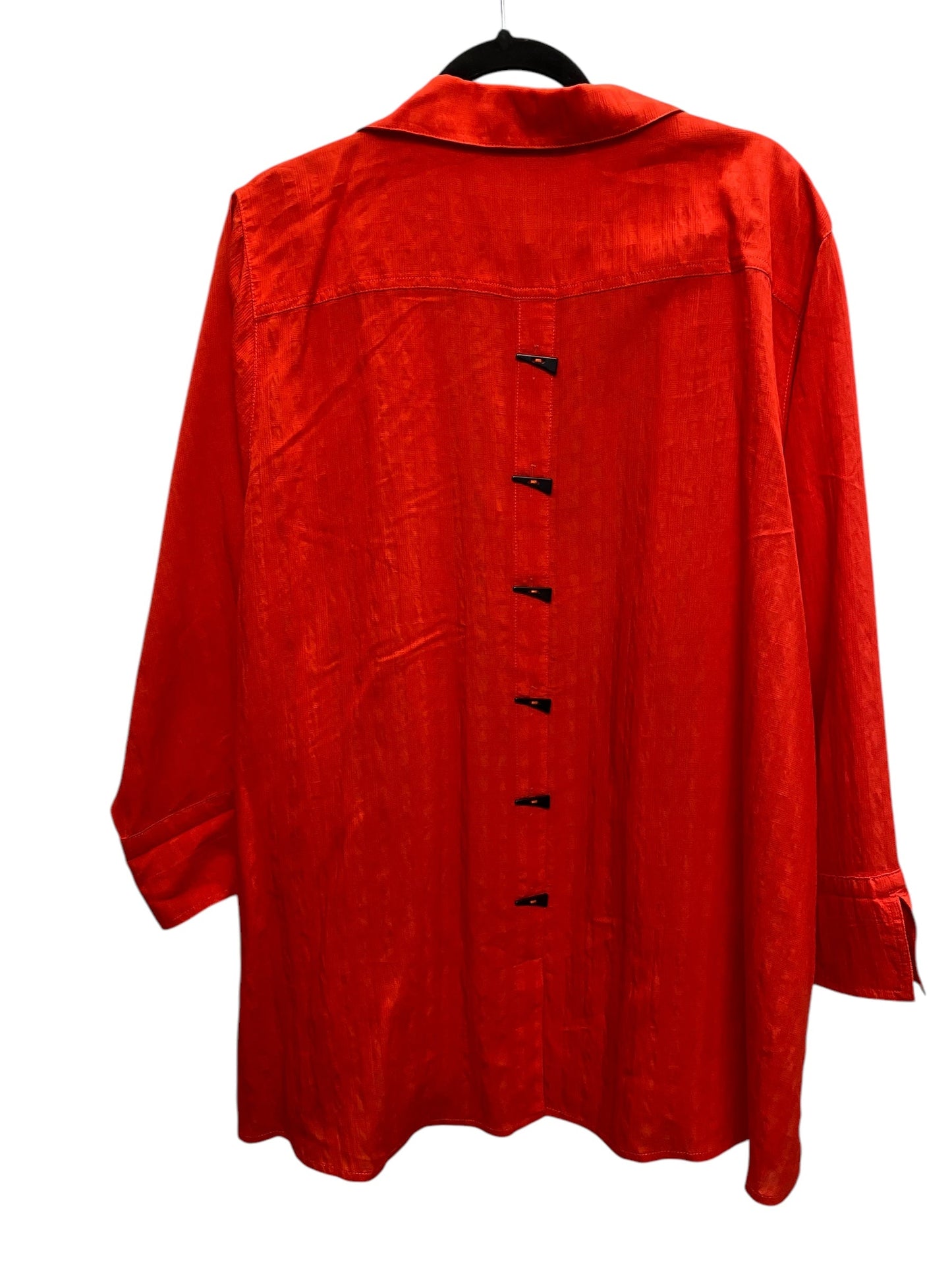 Top Long Sleeve By Multiples In Red, Size: 2x