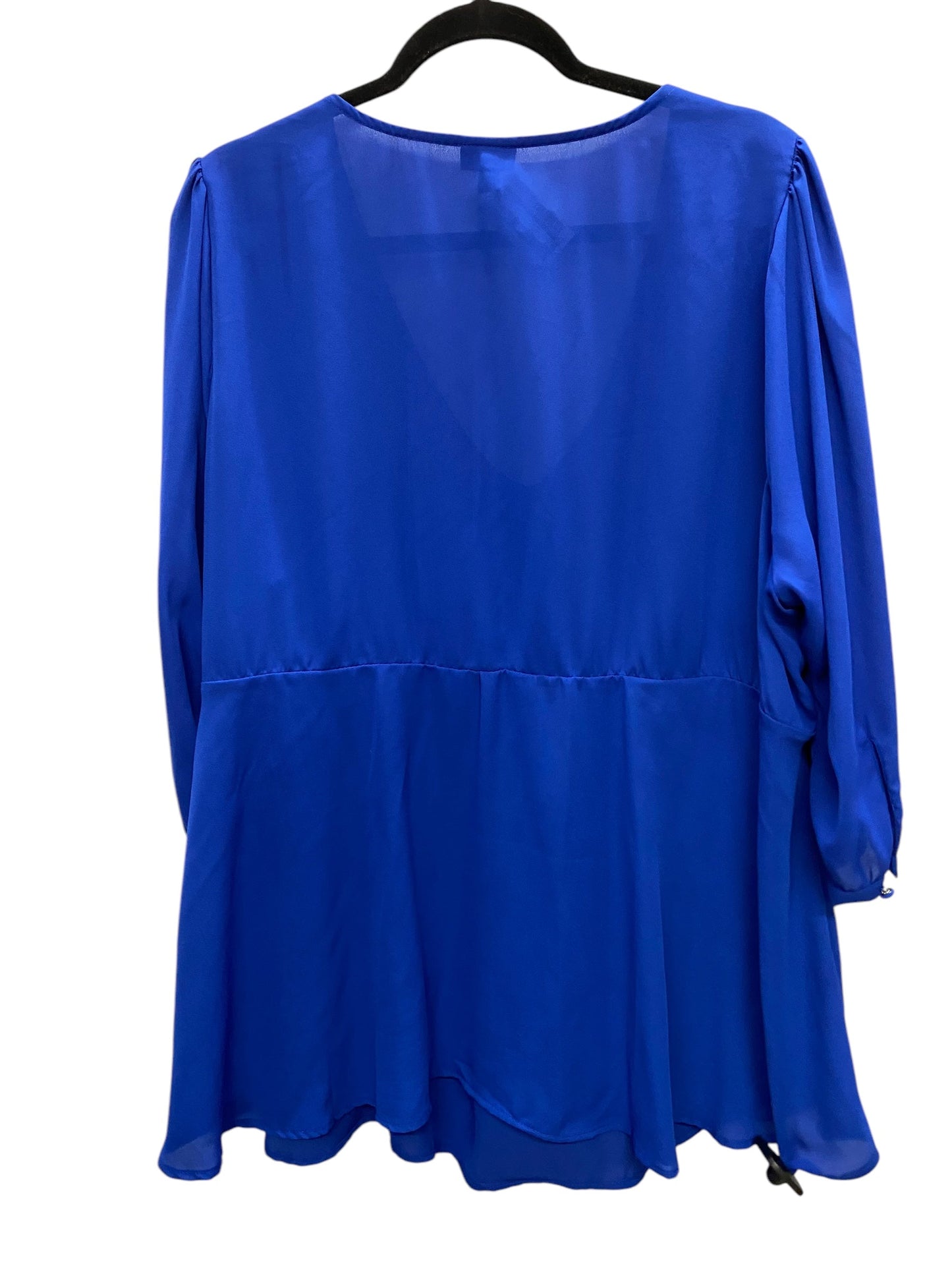 Top Long Sleeve By Torrid In Blue, Size: 3x