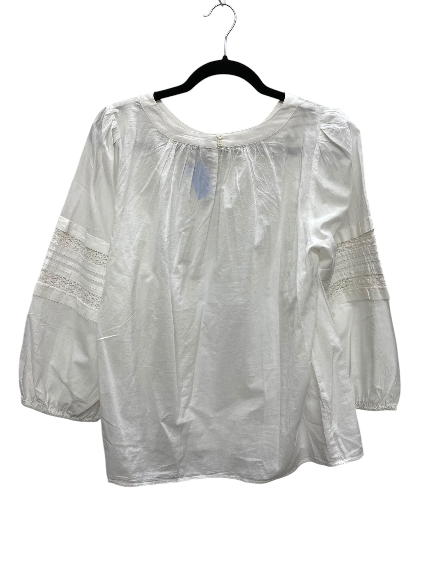 Top Long Sleeve By J. Crew In White, Size: M