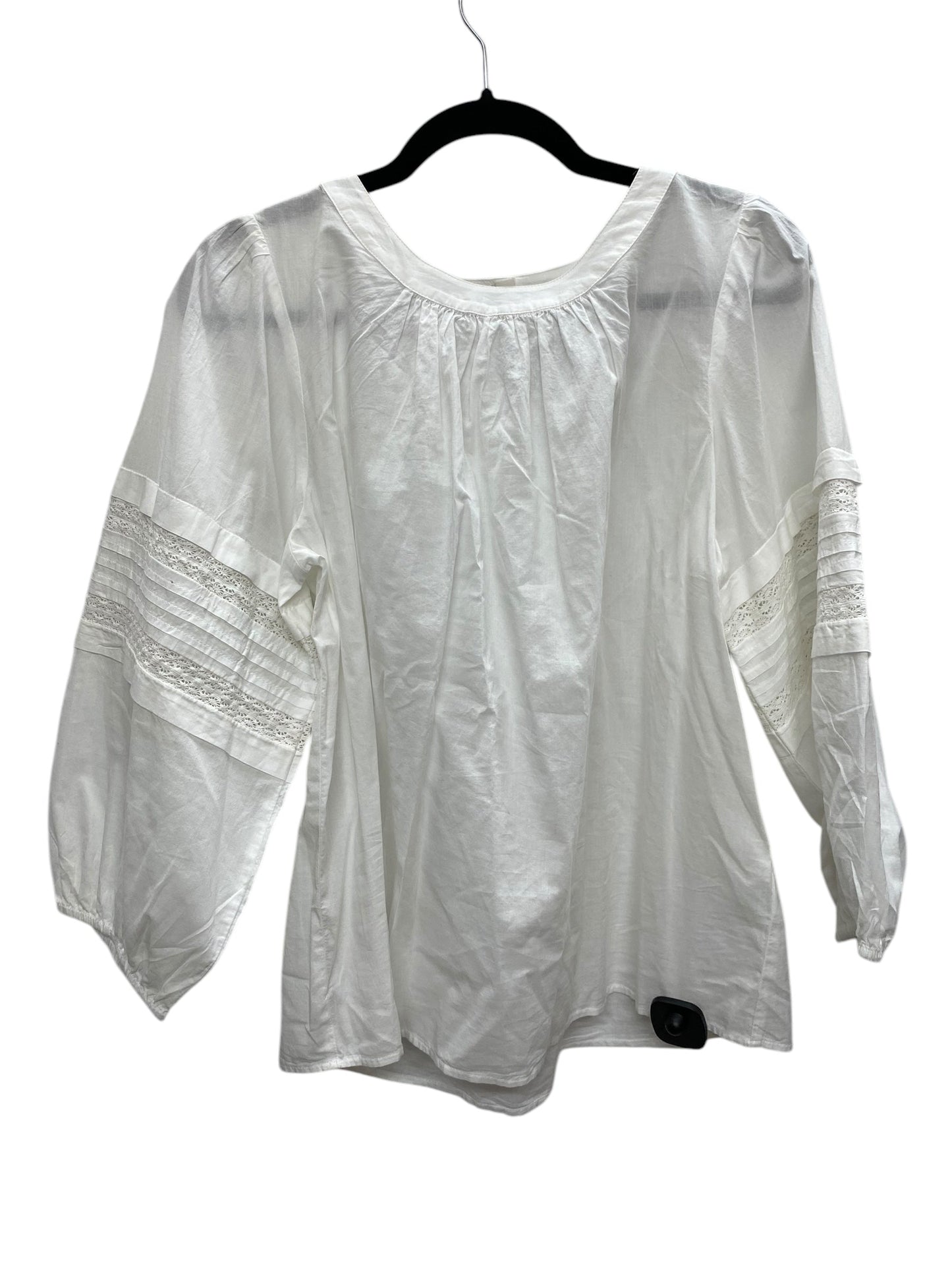 Top Long Sleeve By J. Crew In White, Size: M