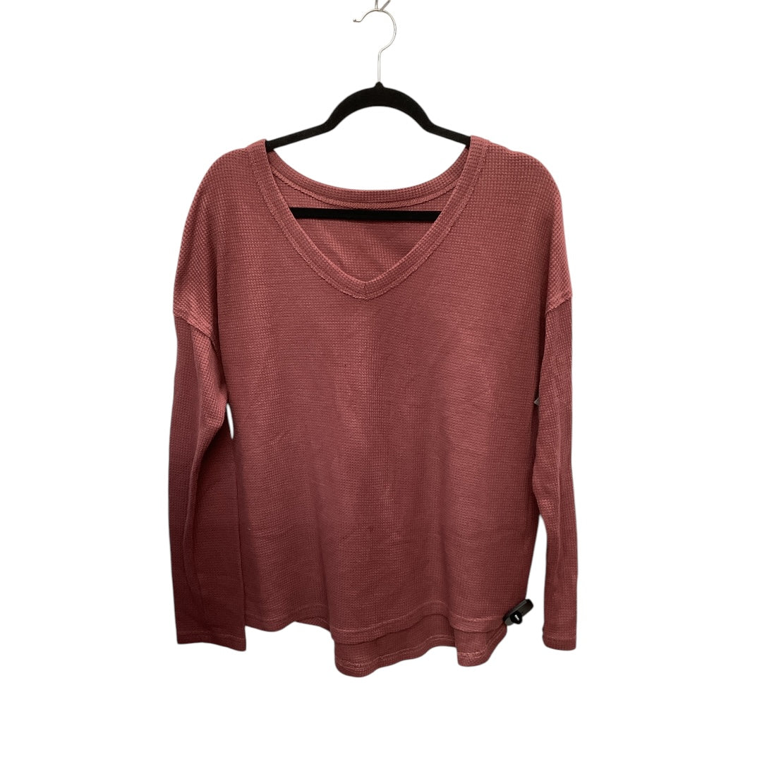 Top Long Sleeve Basic By Clothes Mentor In Pink, Size: L