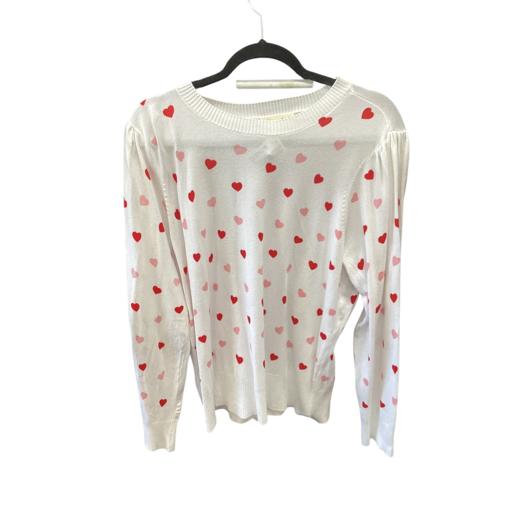 Top Long Sleeve By Marled In White, Size: Xl