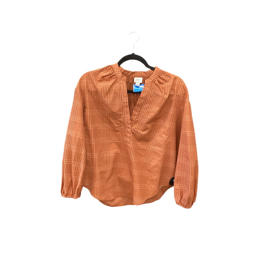 Top Long Sleeve By A New Day In Orange, Size: S