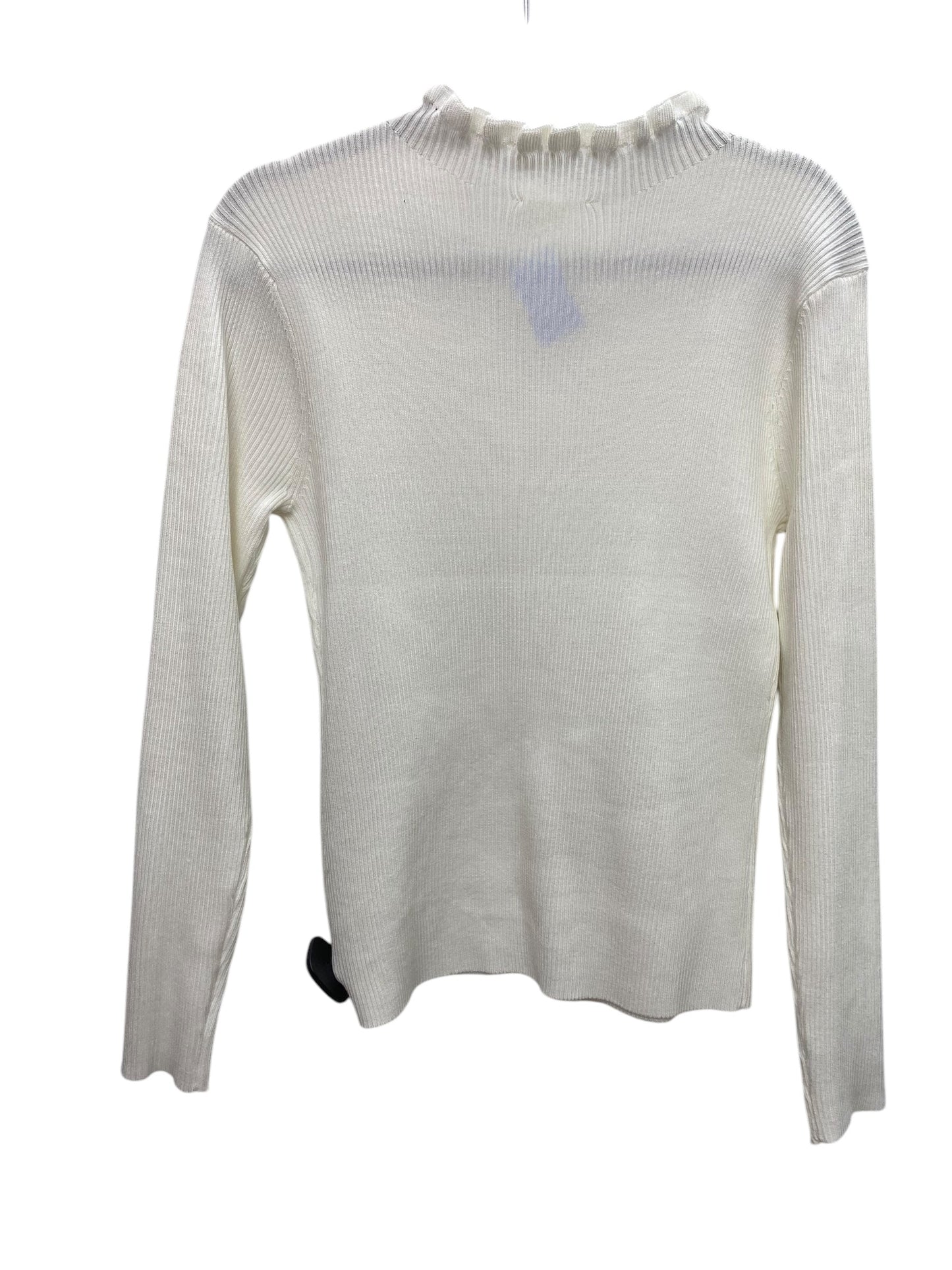 Top Long Sleeve By Gianni Bini In White, Size: Xl