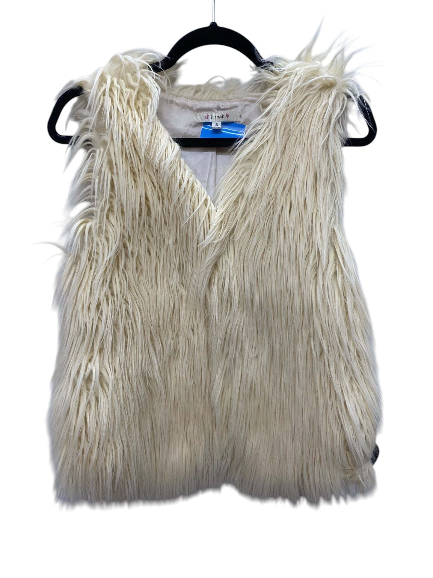 Vest Faux Fur & Sherpa By Clothes Mentor In Silver, Size: S