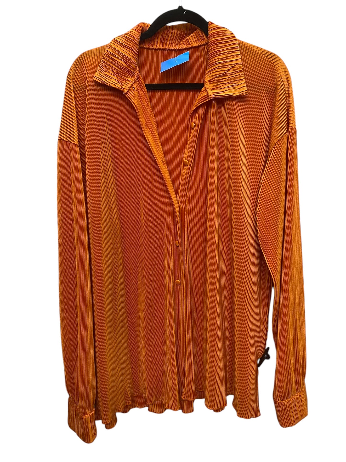 Top Long Sleeve By Clothes Mentor In Orange, Size: Xxl