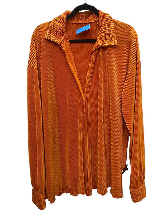 Top Long Sleeve By Clothes Mentor In Orange, Size: Xxl