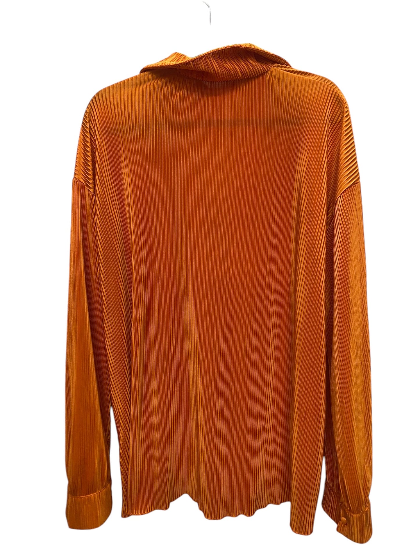 Top Long Sleeve By Clothes Mentor In Orange, Size: Xxl