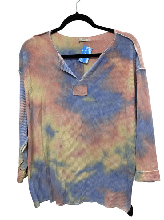 Top Long Sleeve By Jodifl In Rainbow Print, Size: S