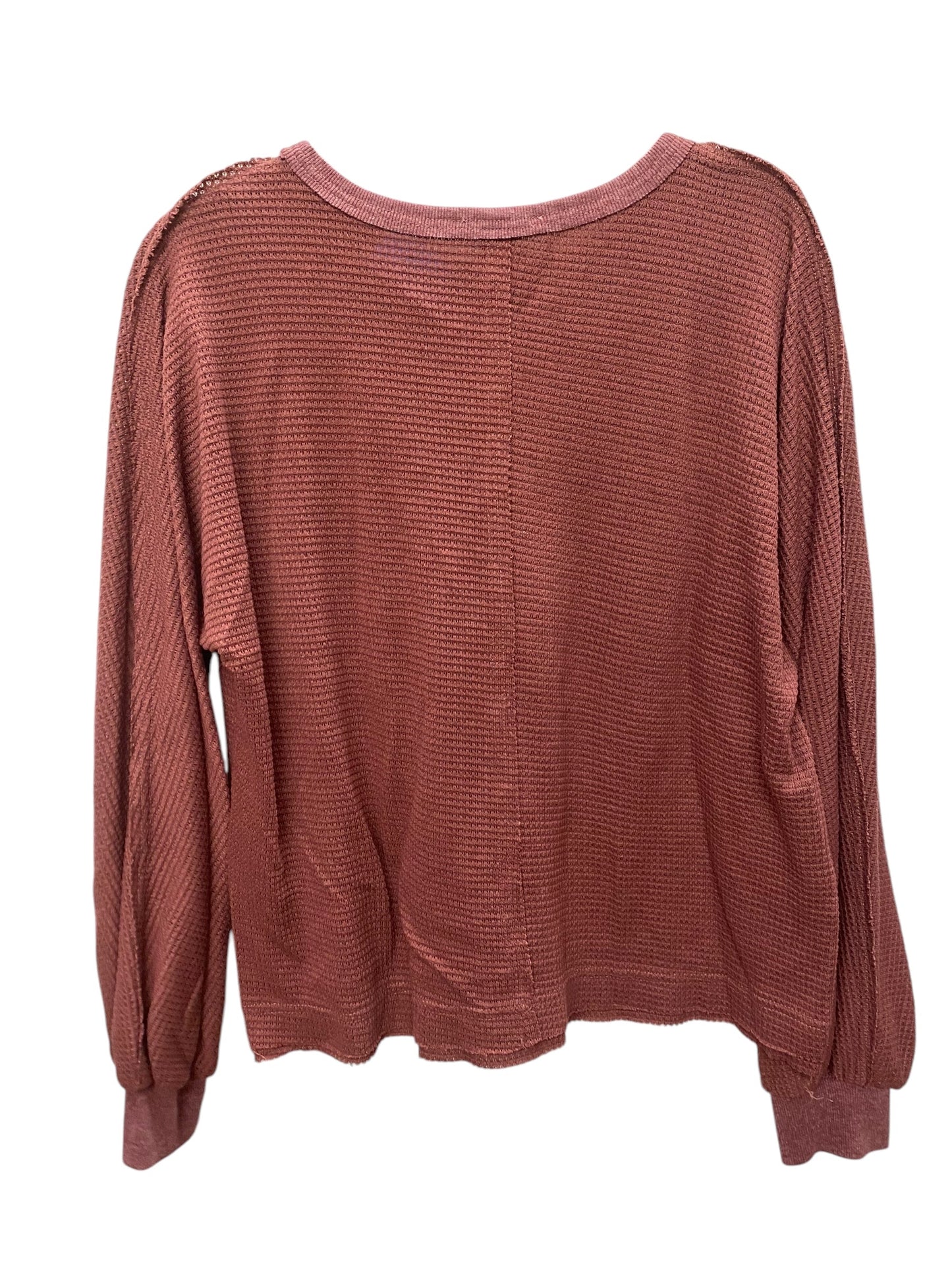 Top Long Sleeve By Loveriche In Red, Size: M