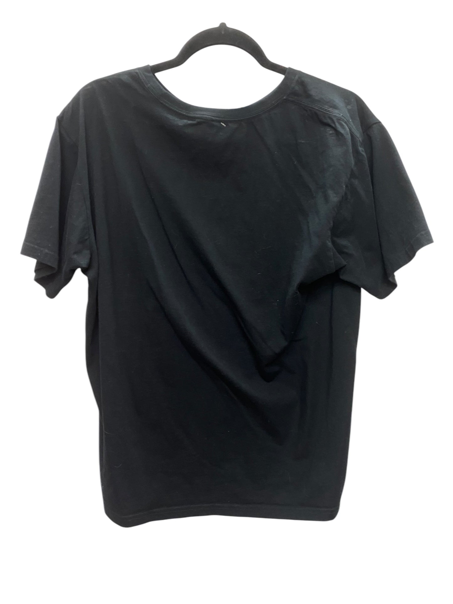 Top Short Sleeve Basic By Clothes Mentor In Black, Size: L