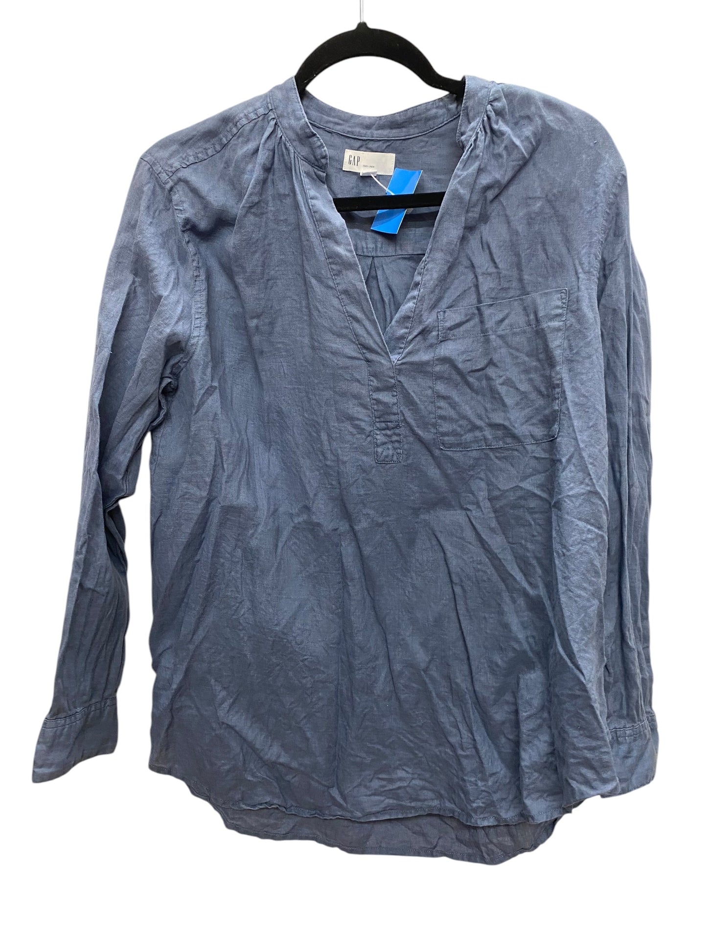 Top Long Sleeve By Gap In Blue, Size: L