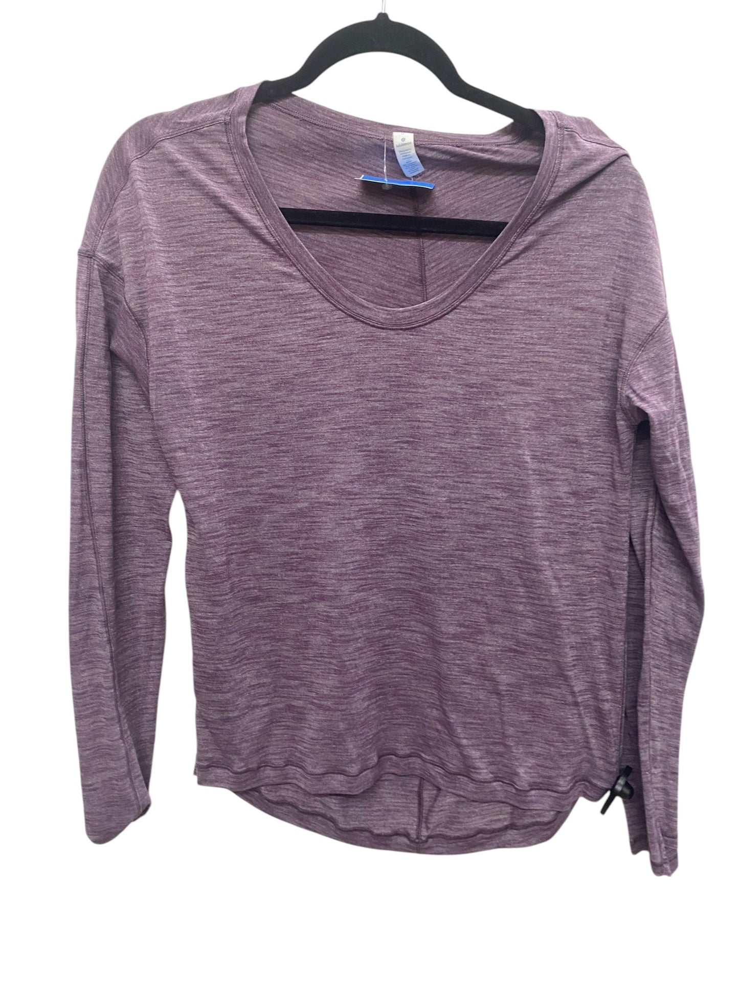 Athletic Top Long Sleeve Crewneck By Lululemon In Purple, Size: 6