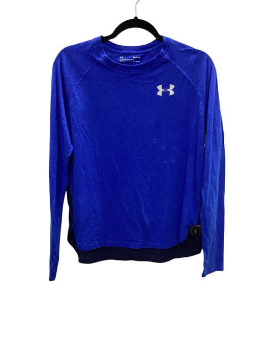 Athletic Top Long Sleeve Crewneck By Under Armour In Blue, Size: M