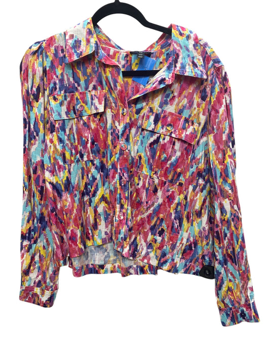 Top Long Sleeve By Tribal In Multi-colored, Size: M