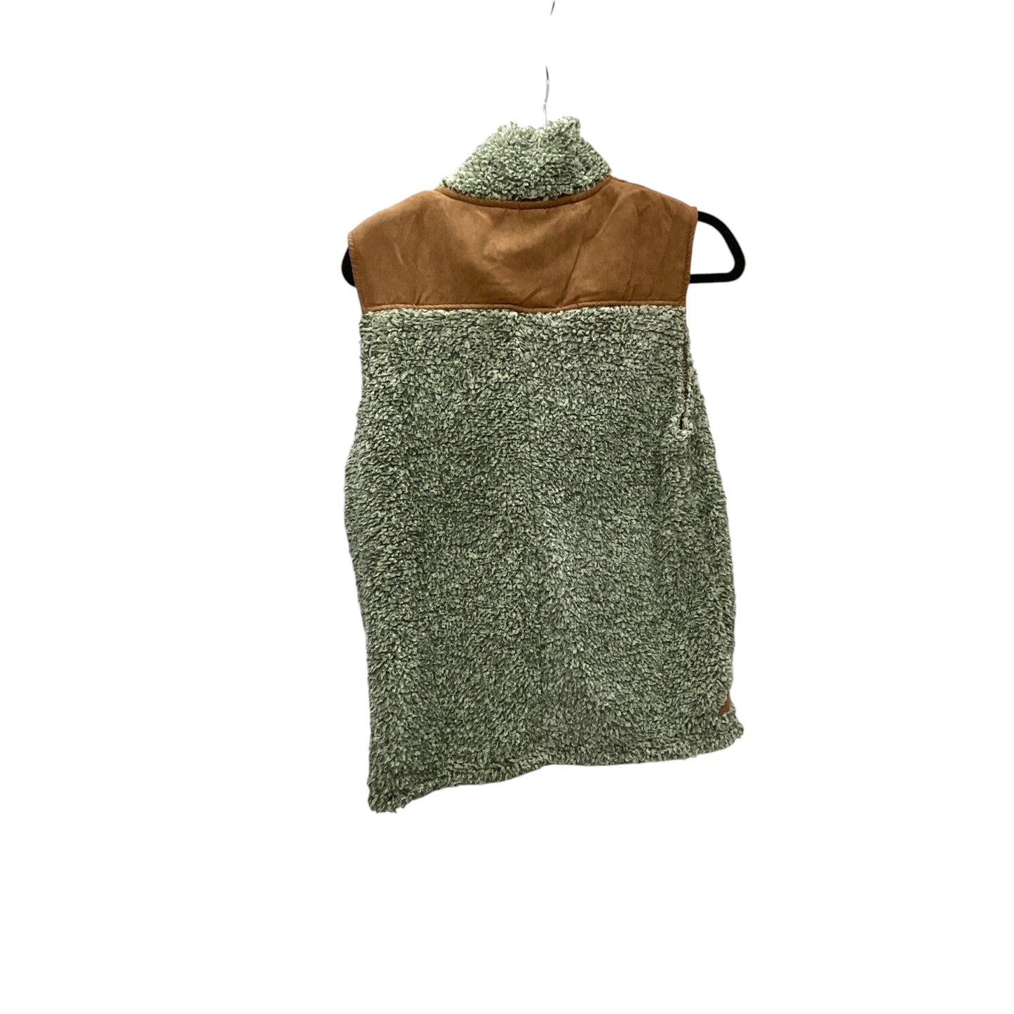 Vest Faux Fur & Sherpa By Clothes Mentor In Green, Size: Xs