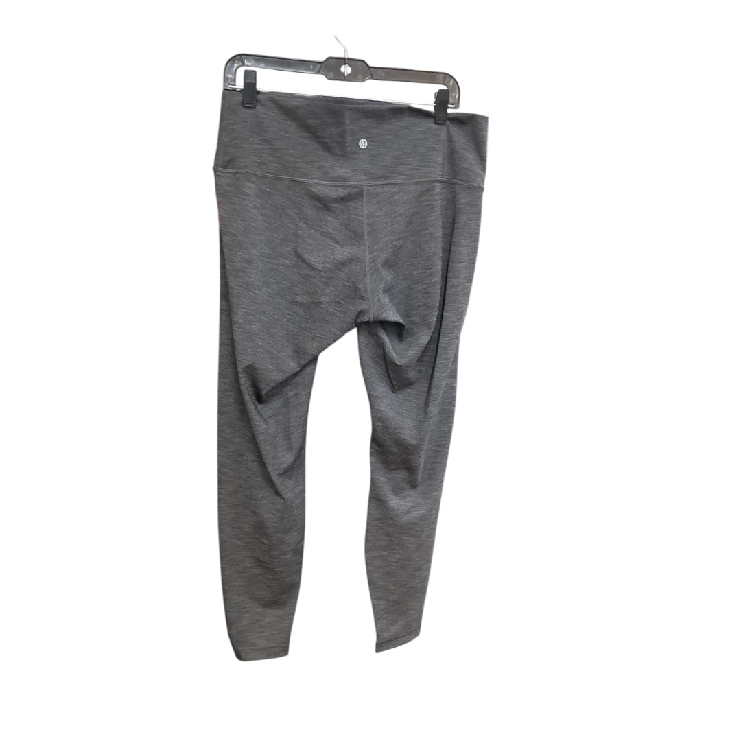 Athletic Leggings By Lululemon In Grey, Size: 14