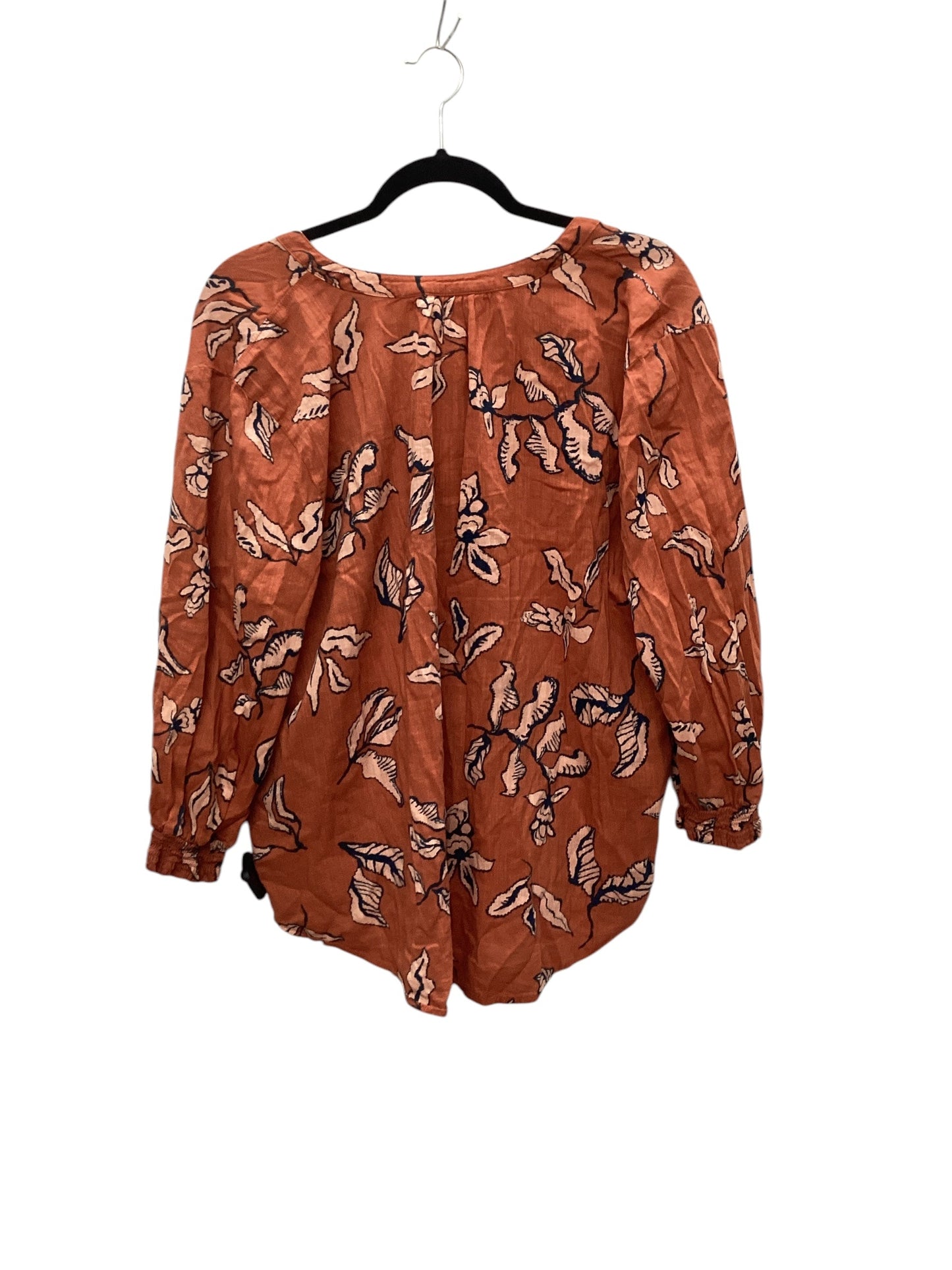 Top Long Sleeve By Sonoma In Orange, Size: Xl