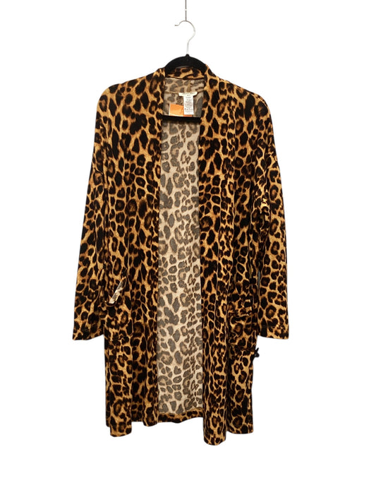 Cardigan By Brittany Black In Animal Print, Size: 1x