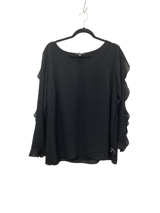 Top Long Sleeve By Roz And Ali In Black, Size: 1x