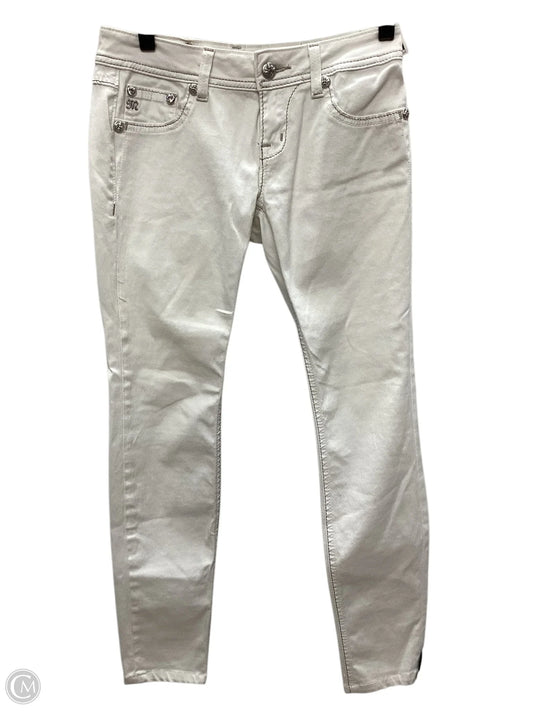 Jeans Boot Cut By Miss Me In White Denim, Size: 2