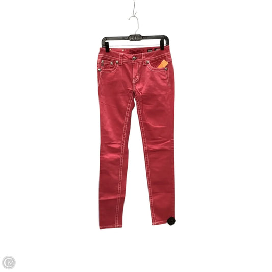 Jeans Skinny By Miss Me In Pink Denim, Size: 4