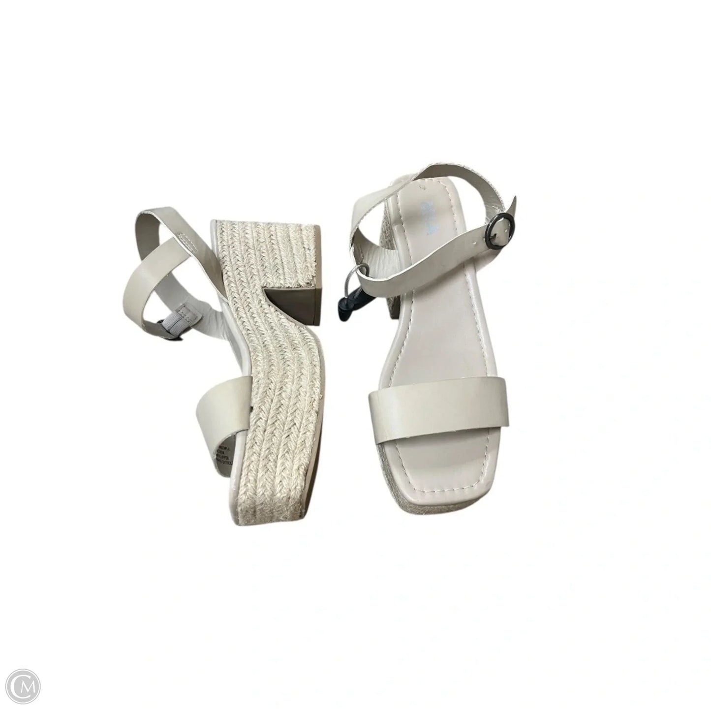 Sandals Heels Block By Mia In Cream, Size: 9.5