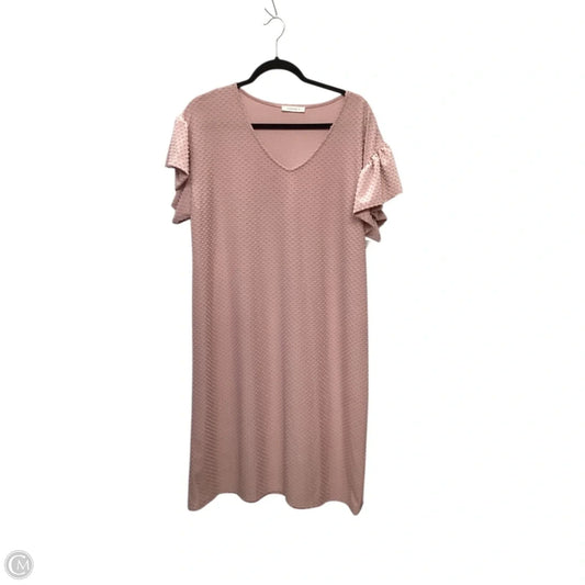 Dress Casual Midi By Reborn J In Pink, Size: 2x