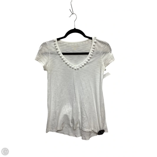 Top Short Sleeve Designer By Lilly Pulitzer In White, Size: Xs