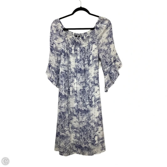 Dress Casual Short By Mlle Gabrielle In Blue, Size: 1x
