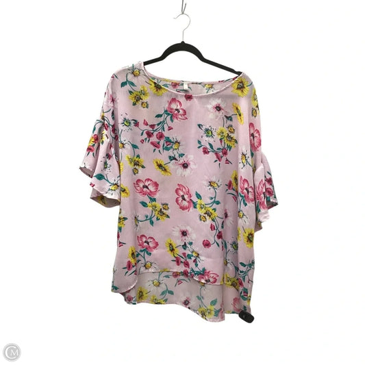 Top Short Sleeve By Clothes Mentor In Pink, Size: L