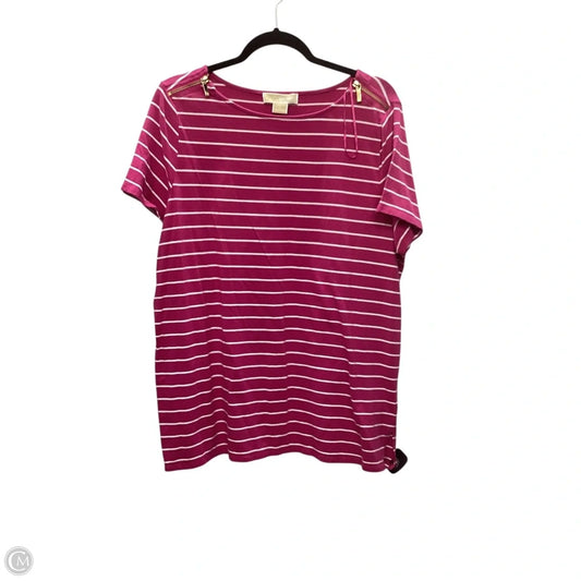 Top Short Sleeve By Michael By Michael Kors In Pink, Size: 1x