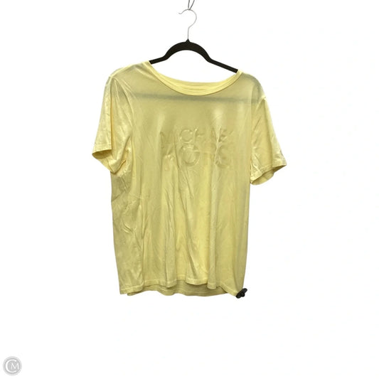 Top Short Sleeve Basic By Michael By Michael Kors In Yellow, Size: Xl