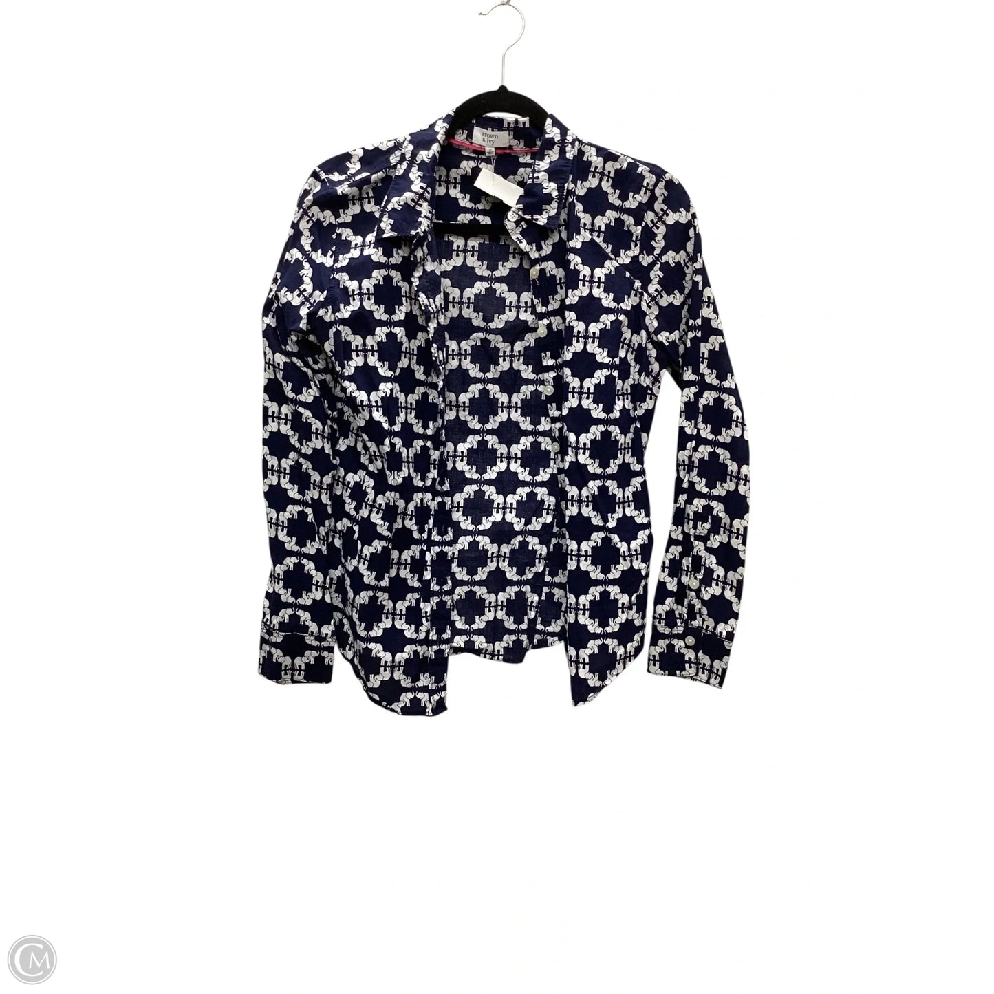 Top Long Sleeve By Crown And Ivy In Blue, Size: S